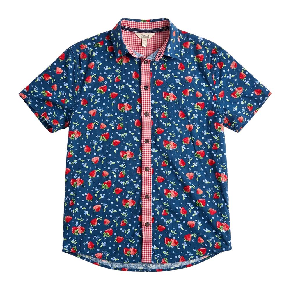 Matilda Jane Strawberry Gingham Button Down Top